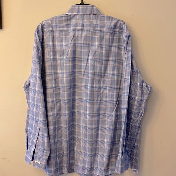 Michael Kors regular fit air soft stretch plaid cotton men’s dress shirt XXL 🌞 - Picture 4 of 13
